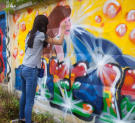 В Калуге в 5-ый раз прошёл фестиваль граффити: уличные художники раскрасили стены спорткомплекса «Труд»