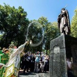 Освящение памятника Лаврентию Калужскому калуга