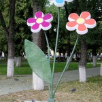 Цветы в сквере Ленина