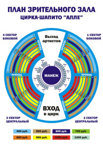 Схема зрительского зала цирка калуга