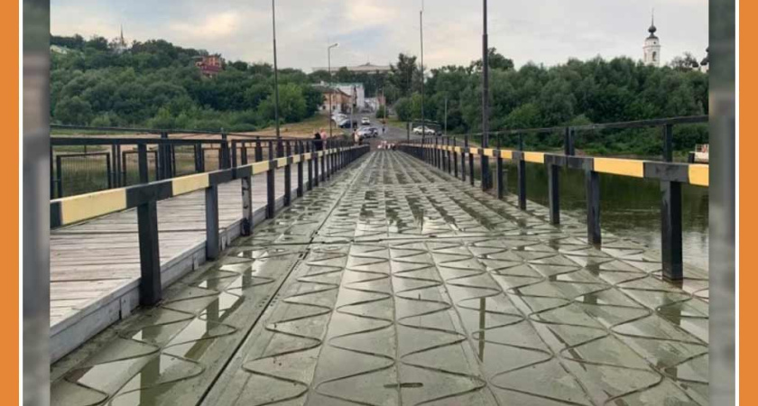 Понтонный мост вновь соединил берега Оки