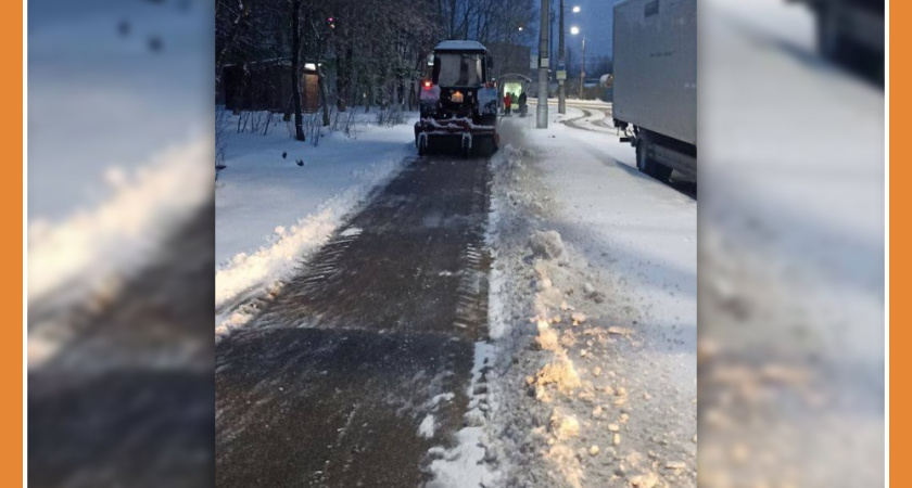 УБОРКА УЛИЦ ПОСЛЕ СНЕГОПАДА