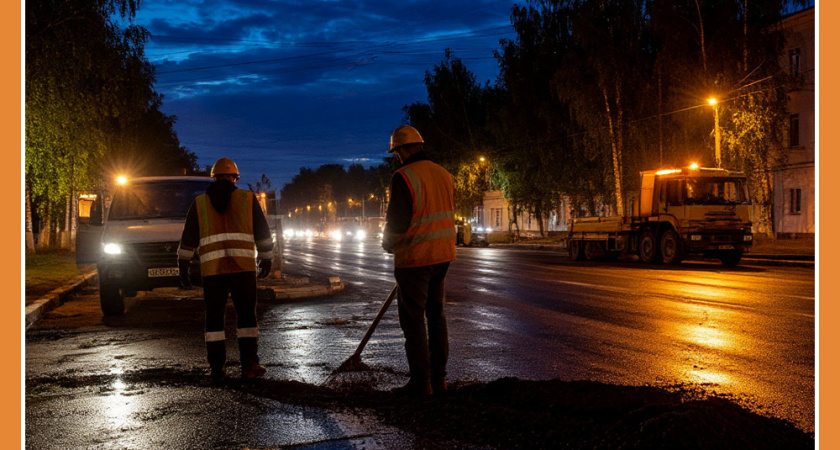РЕМОНТ ДОРОГ В КАЛУГЕ ИДЕТ ПОЛНЫМ ХОДОМ