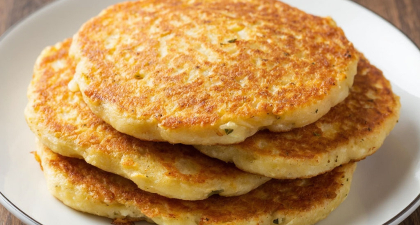 В тертую картошку кидаю лучок и яйцо — драники получаются золотистыми, как солнышко