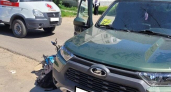В Калужской области столкнулись "Нива Тревел" и питбайк