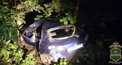 В Калужской области "Шевроле" улетел в кювет и врезался в дерево