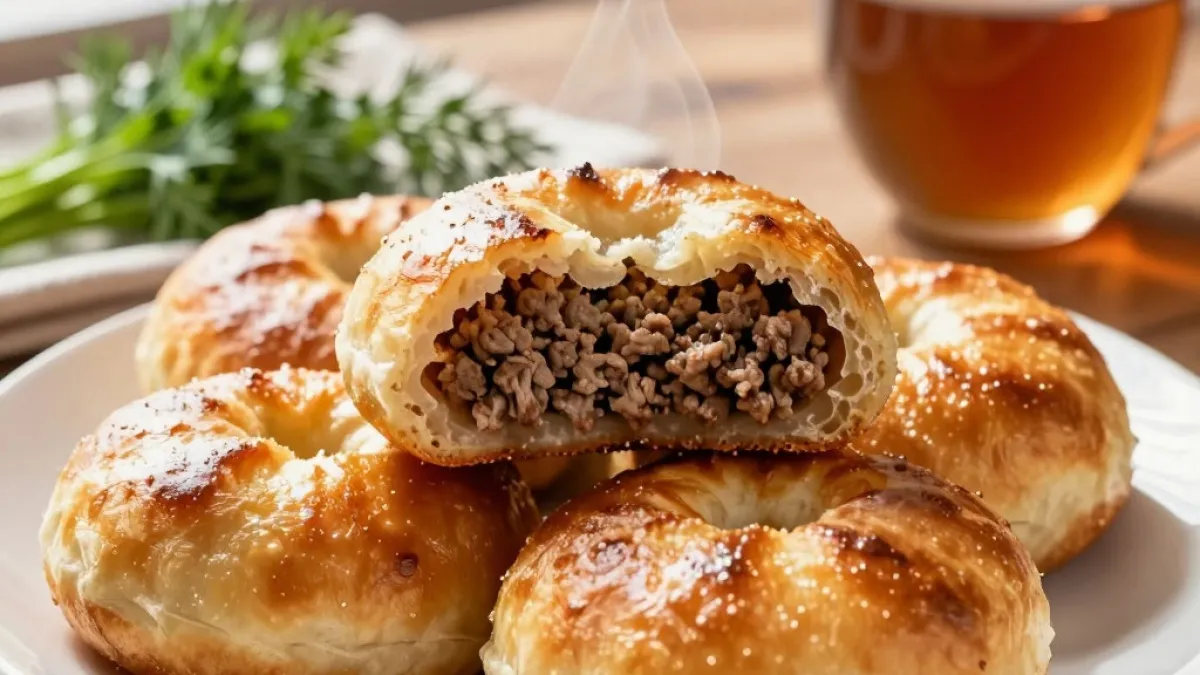 Ленивые беляши на дрожжевом тесте с мясом: 100 штук за 10 минут лепки