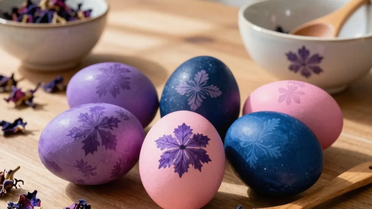 Радужные яйца: инновационный метод покраски – понадобится лишь чай каркаде