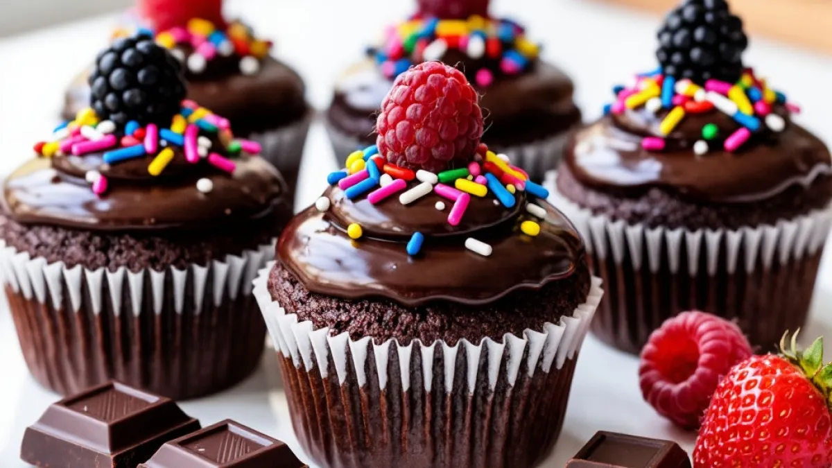 Пару яиц и мука — пеку сумасшедше вкусные маффины. Полезная выпечка с черным шоколадом