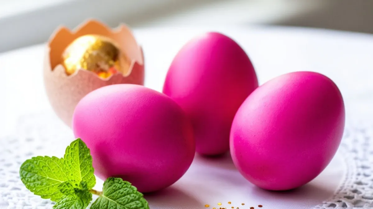 Эффект "дорого-богато": сияющие яйца на пасху в трендовом цвете "фуксия" — хит 2026 года
