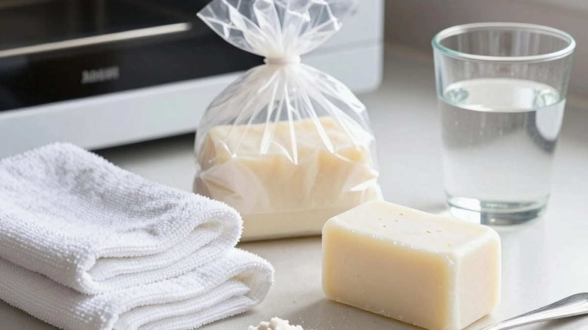 Бросила стирать вонючие кухонные полотенца - беру простой пакет: 5 минут - и ткань снова как новая