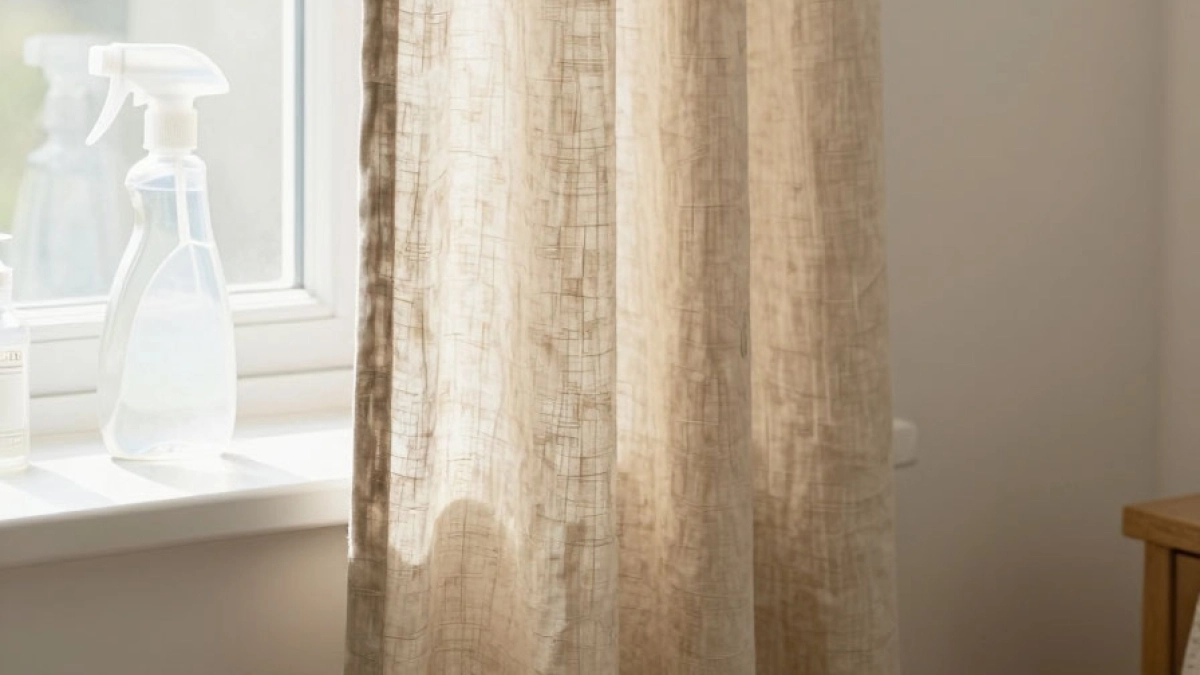 Мятые шторы гладятся сами: всего 0,5 колпачка в пульверизатор — и утюг больше не включаю