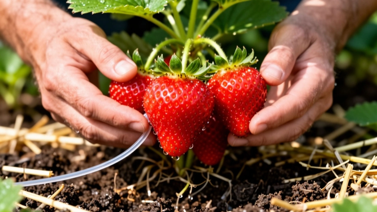 Как "канцелярские резинки" помогают собирать клубнику ведрами. Полезные советы – ягоды быстро зреют, кустики не поражаются вредителями