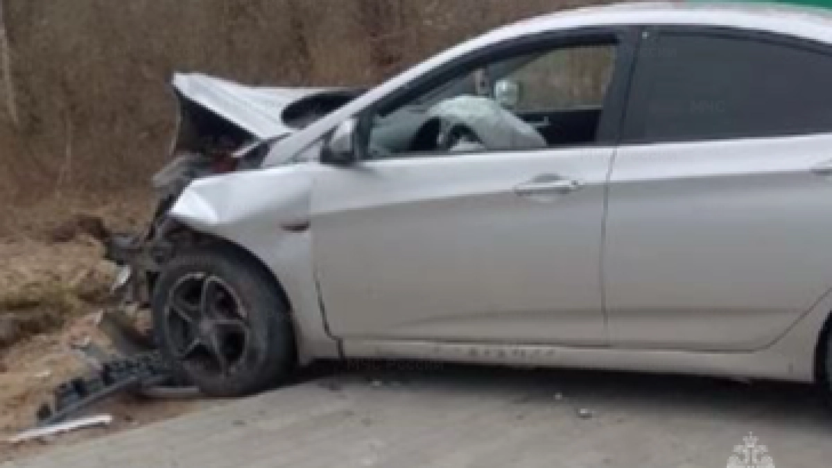 "Ауди" и "Хендай Солярис" не поделили дорогу в Калужской области: есть пострадавший