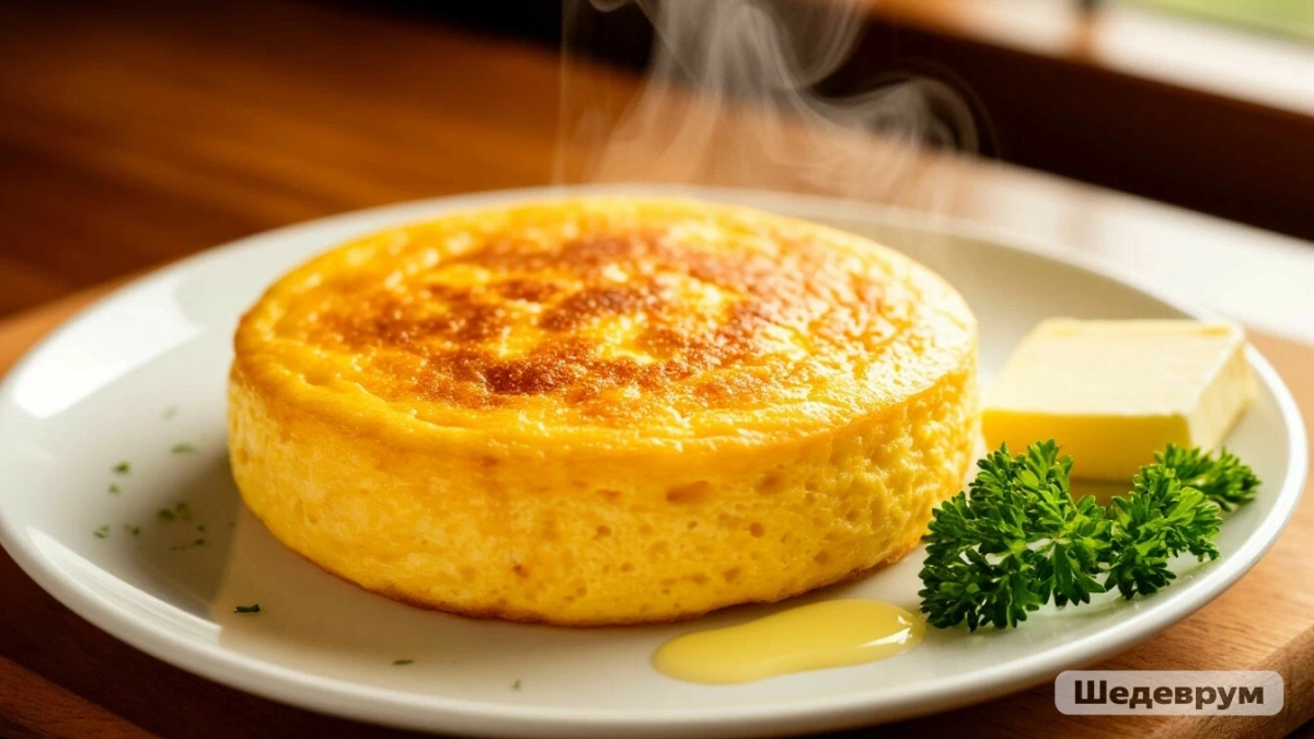 Добавляю в омлет не молоко, а всего 1 ложку этого — он не оседает и получается пышным как суфле