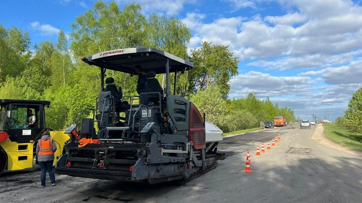 В Калужской области продолжается ремонт дороги между Сухиничским и Барятинским округами по нацпроекту